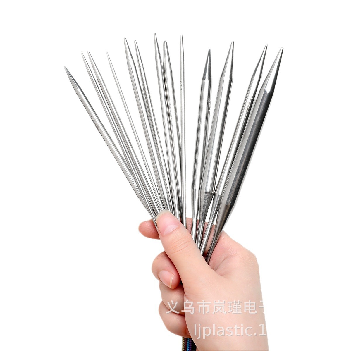 Nuevas herramientas de tejer anillo aguja traje 100cm 14 Acero inoxidable herramientas de tejer KN027-100cm