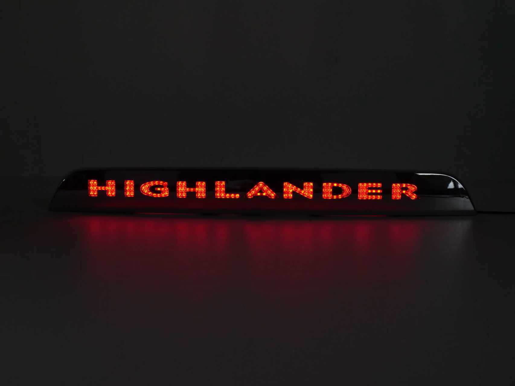 Rear Trunk Light Bar Lettering Kit for Toyota Highlander 2009-2014