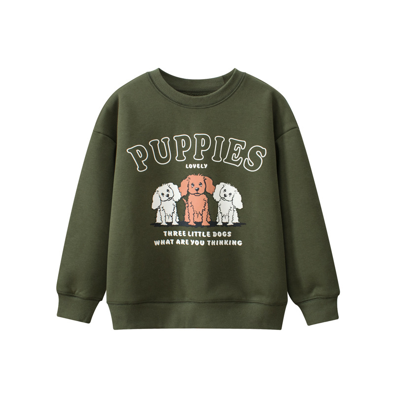 GRRR ropa de estilo coreano para niños suministro transfronterizo Otoño e Invierno suéter para niños mediano y grande ropa de hombre y mujer forrada de lana entrega de una sola pieza