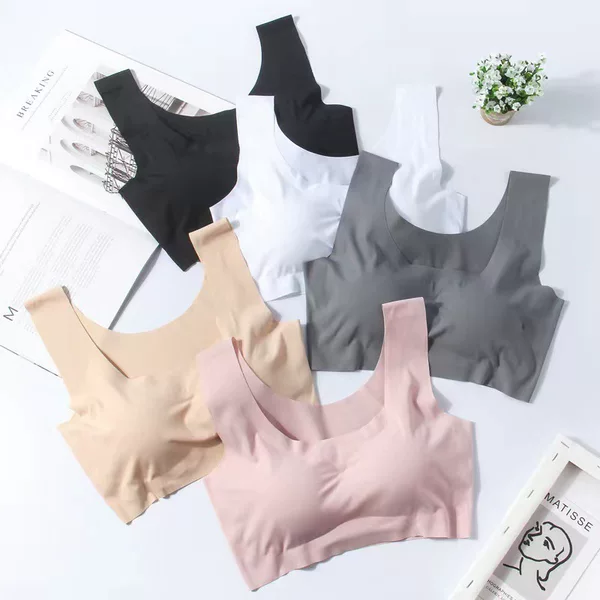 Anxin Generation Underwear Sleeping Bra Girls Underwear Japanese Style One-Piece Seamless Bra No Wires Sports Bra