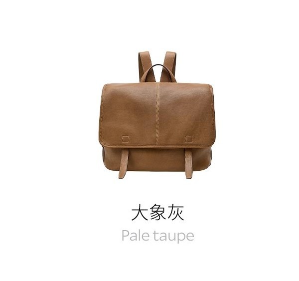Qiu Zhen 植物タンニンなめし牛革バッグニッチレトロバックパックトート通勤大容量本革バックパックポータブル小さなバッグ|undefined