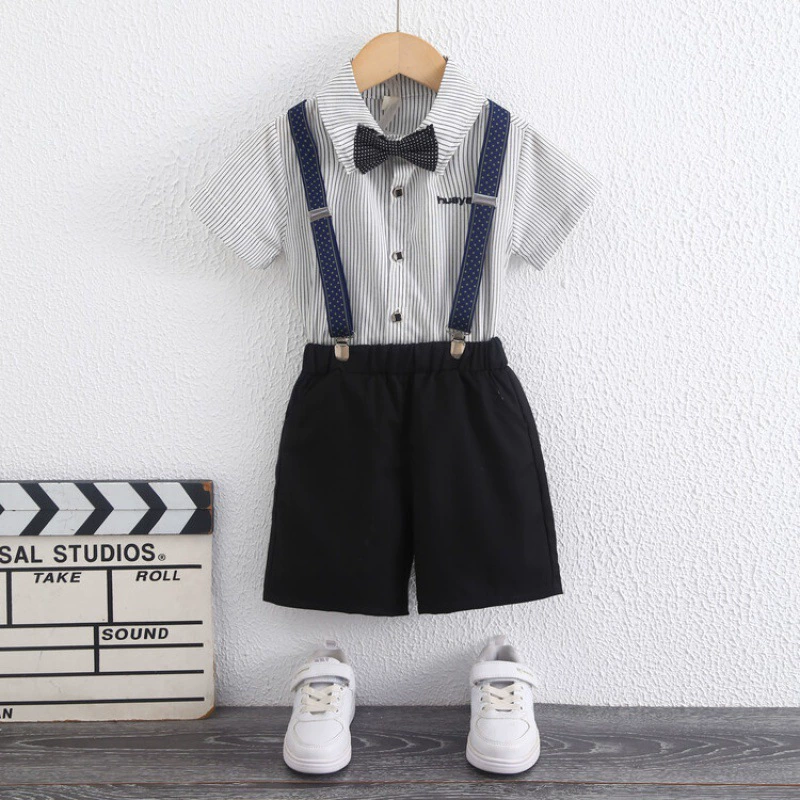 Summer flower boy costume, trousers, suit for early age, flower girl dress