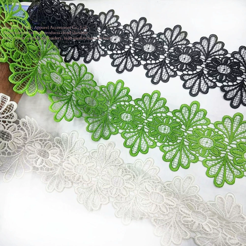 Хорошие вещи вышивка кружева спот 9,8 см полиэл шелк кружева мягкая водянистая вышивка аксессуары для одежды кружева