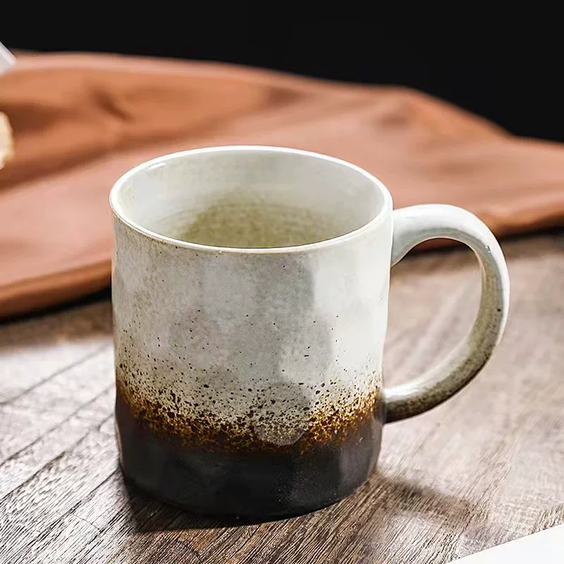 Ручная чашка ретро Mark Cup повседневная большая емкость водяная чашка грулая гончарная кофейная чашка домашняя офисная чашка