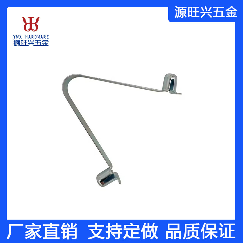 线簧双螺帽客户表面镀环保锌窗帘弹簧钩卡簧钢管卡簧批发跨境外贸
