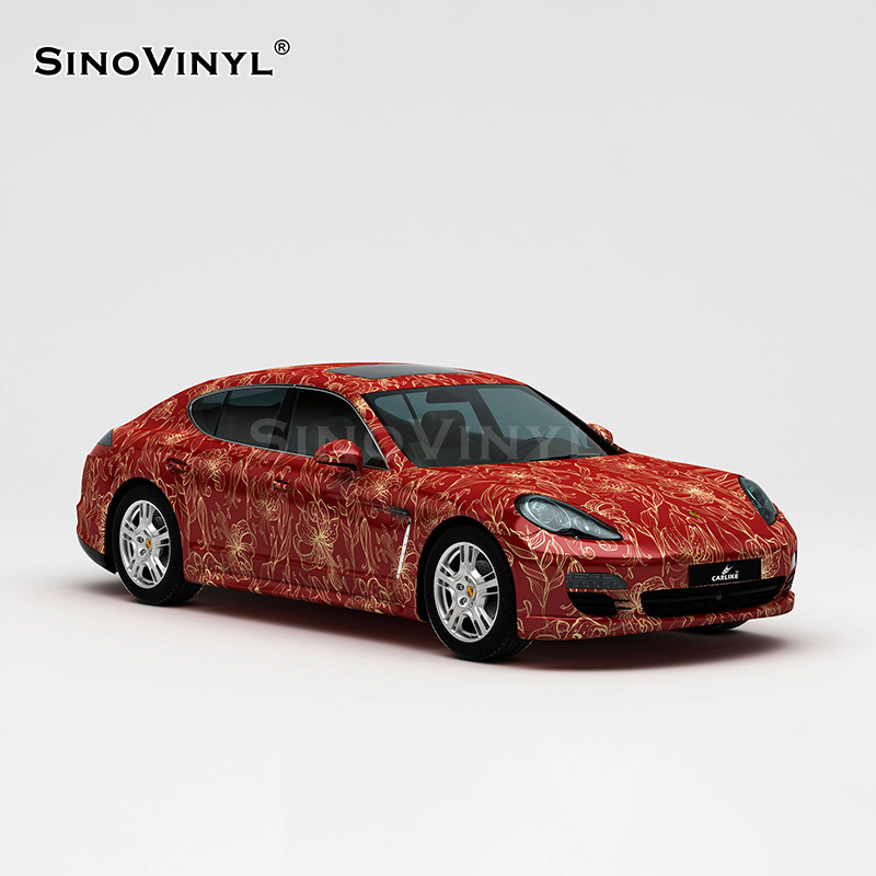 Carlake textura serie coche cambio de color película leopardo impresión Rosa coche cuerpo pegatinas doble color pintura gradiente coche cambio de color
