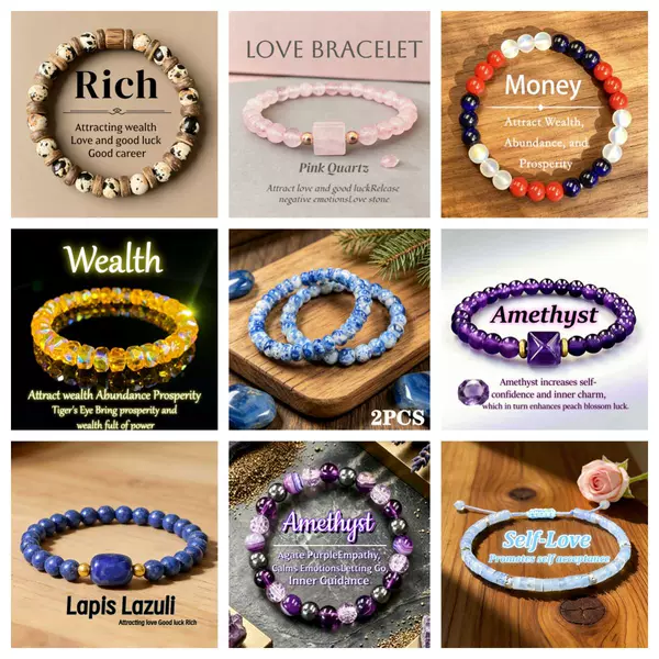 Cross-Border Popular Bracelet, Amethyst Natural Stone Bracelet, Light Luxury Niche Jewelry, European and American Hot-Selling Hand Accessories, New Wholesale Models