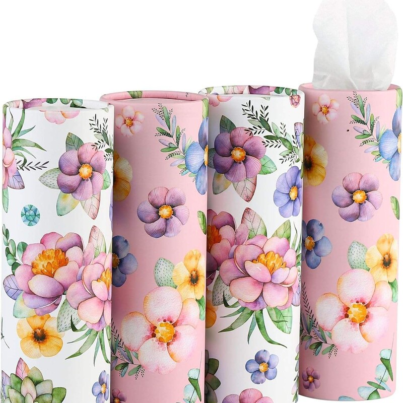 In-Stock Floral Cylindrical Car Tissue Holder with Creative Advertising Print, Suitable for Parties and Festivals, Replaceable Tissue Tube In-Stock Floral Cylindrical Car Tissue Holder with Creative Advertising Print, Suitable for Parties and Festivals, Replaceable Tissue Tube