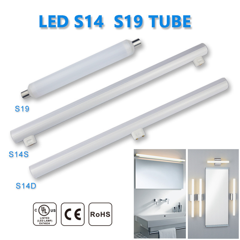 Light Tube S14 S19 Mirror Front Strip Light 0.5m Direct Plug-In Tube Bathroom Dressing Room Clothing Display Cabinet Cross-Border Ul