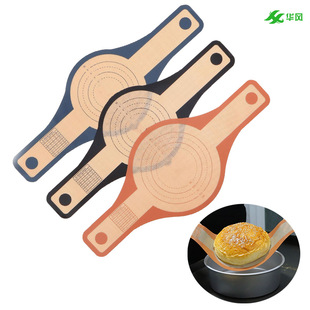 New Bread Silicone Baking Mat Long Handle Double Ear High Temperature Resistant Baking Silicone Mat Dough Transfer Portable Dutch Baking Mat