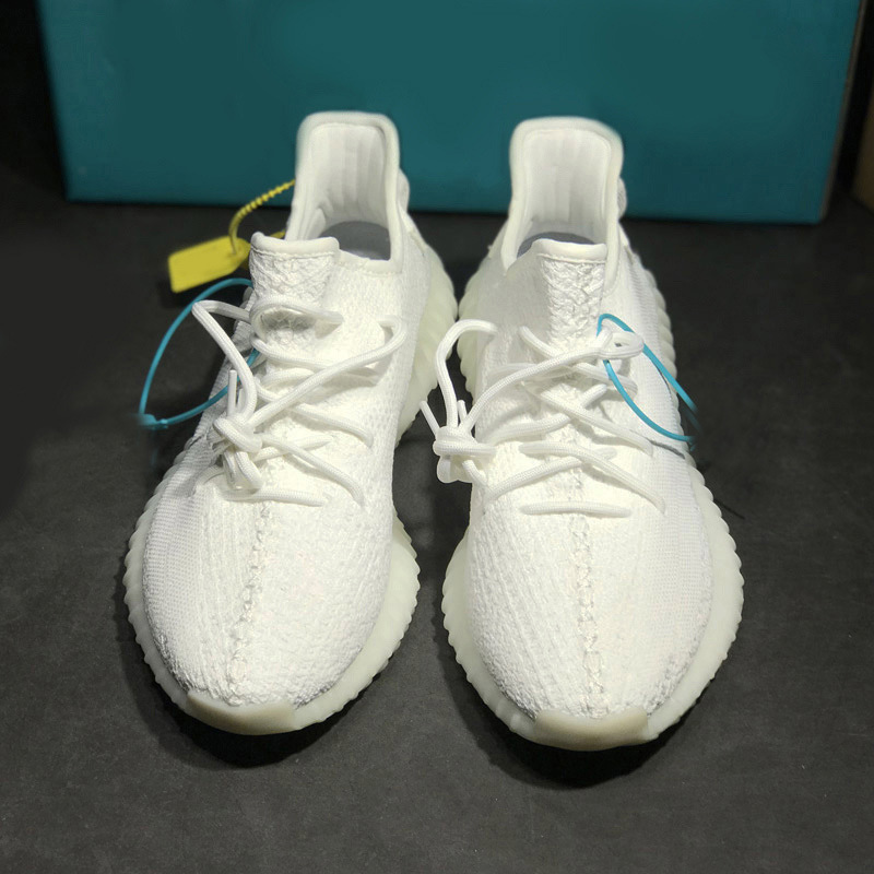 Coconut Shoes 350 Pure White Ice Cream Ice Blue Export Genuine White Shoes Putian White Men's and Women's Shoes Sports Running Shoes