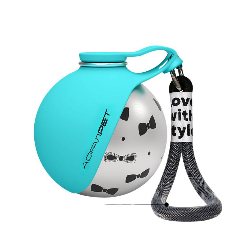Nuevo tipo transfronterizo de mascotas de acero inoxidable hervidor de agua para perros y gatos para beber agua al aire libre para pasear perros integral plegable taza de agua portátil