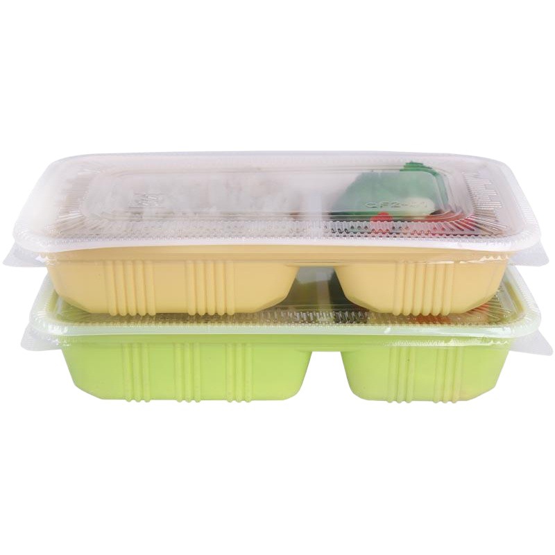 Multi-Compartment Disposable Lunch Box with Two Compartments, Three Compartments, Four Compartments and Five Compartments Rectangular Packaging Box, Takeaway Fast Food Lunch Box Lunch Box