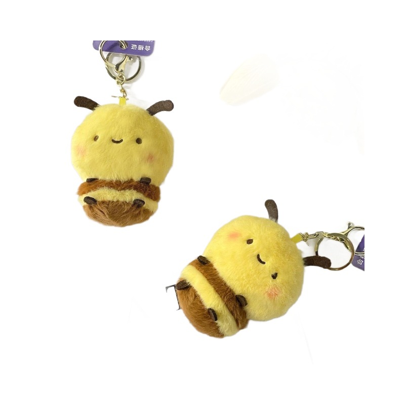 Mu Qicheng con la abeja de peluche bolsas escolares colgantes muñecas adornos muñecas juguetes de peluche lindos