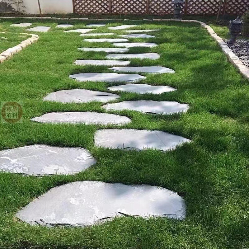 Bluestone stepping stone irregular tingbu stone culture Stone black pedal stone round lawn stepping stone broken patchwork Stone