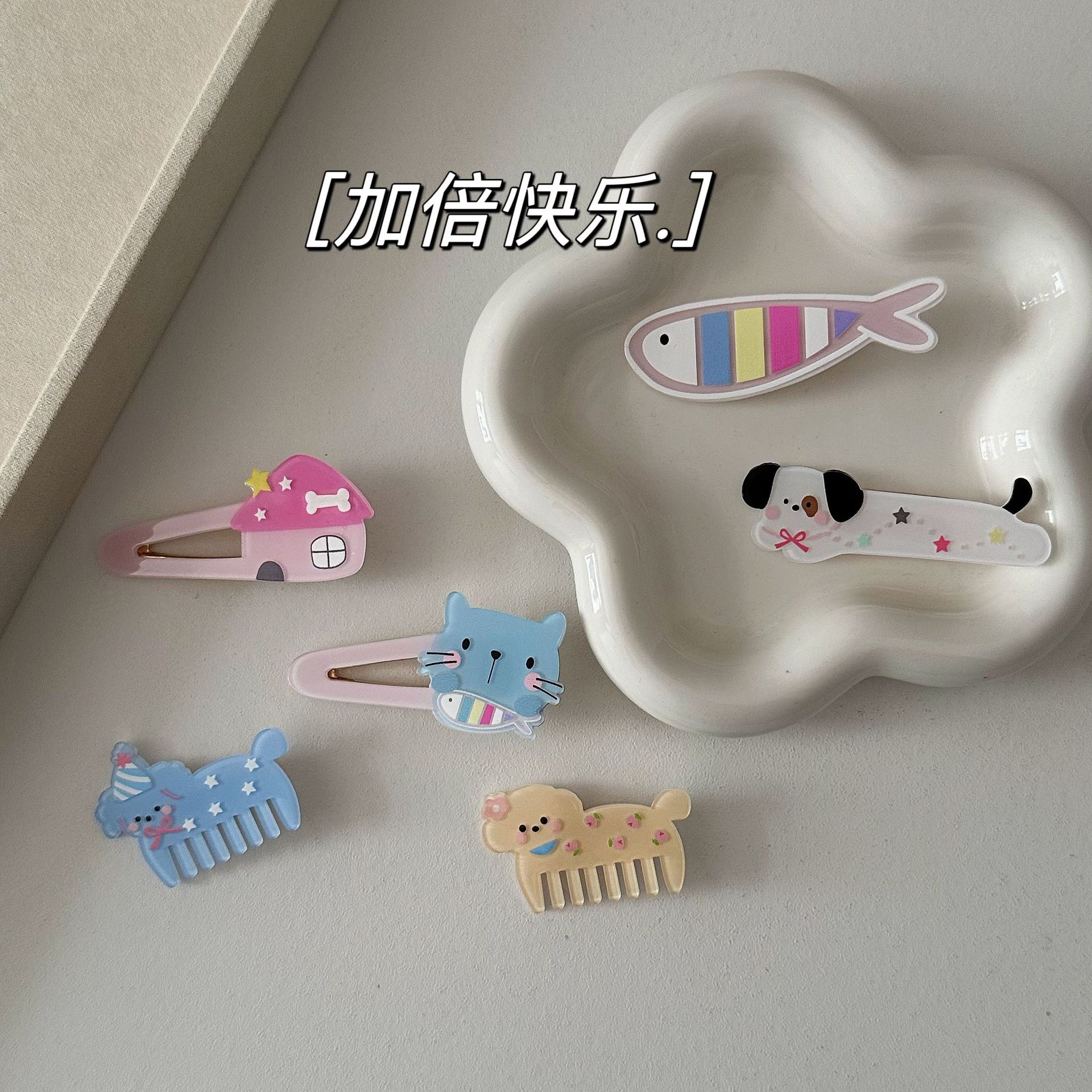 fun dopamine  barrettes japanese cartoon sweet and beautiful girly style side duckbill clip jewelry hairpin
