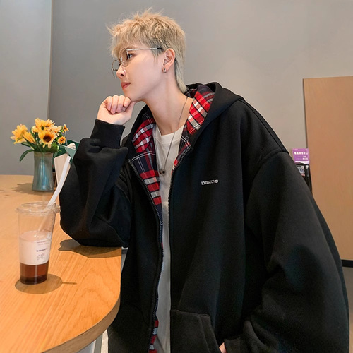 Evergreen Tree - 0983 - 36 Hooded Sweatshirt Open Jacket Unisex Loose Minimalist Trendy