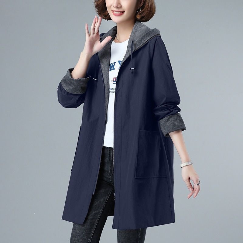 S-8XL 150kg Plus Size Women's Coat Trench Coat New Mid-Length Plus Size High-End Women's Clothing for Plus-Size Ladies