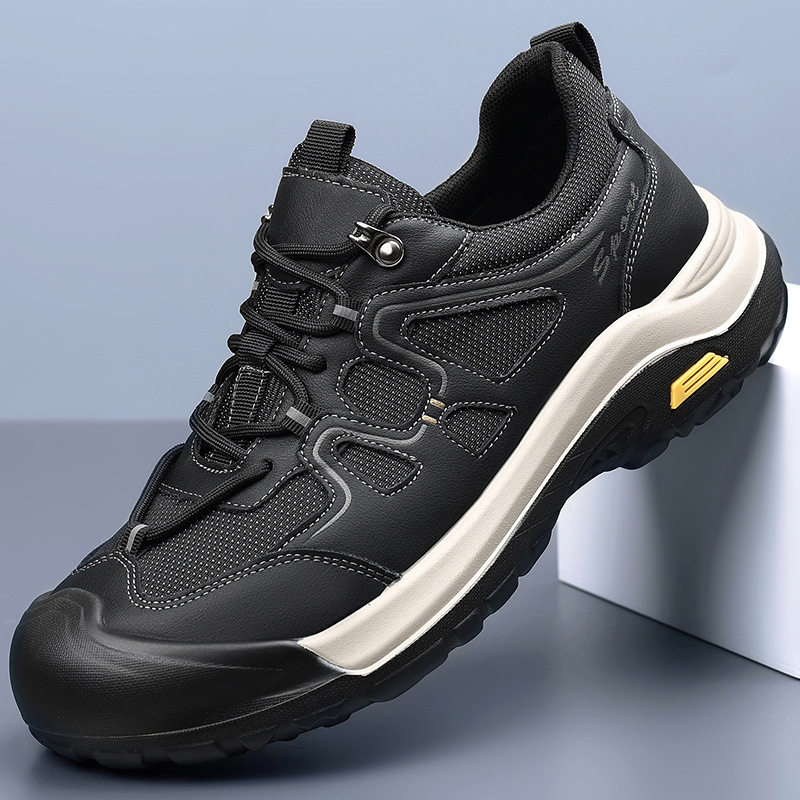Giày thể thao nam cổ thấp dễ phối đồ, giày chạy bộ và đi bộ đường dài — GX6803 màu xám, GX6803 màu đen