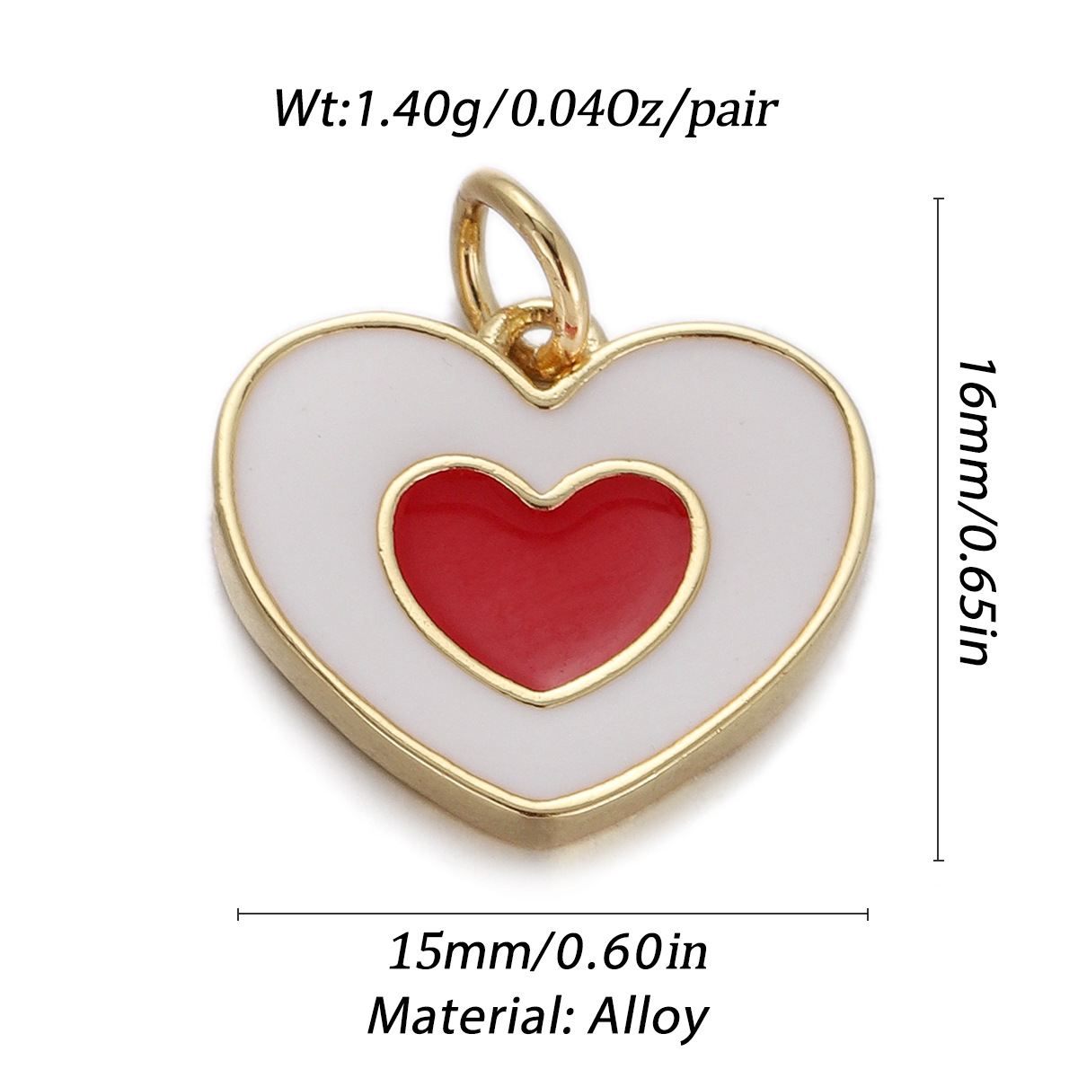 2g Weight Pendant Jewelry Making Type Gold Plated Plating Material Zircon Inlay Material 1 Piece Quantity Casual, Daily Occasion Copper Material Heart Shape Pattern Women's Gender Simple Style Style 1 Piece Copper Zircon Gold Plated Heart Shape Pendant 2