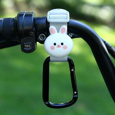 Hanging Buckle Storage Artifact, Other Electric Vehicle Accessories - gray-woven-strap-square-buckle-little-white-rabbit-short-style