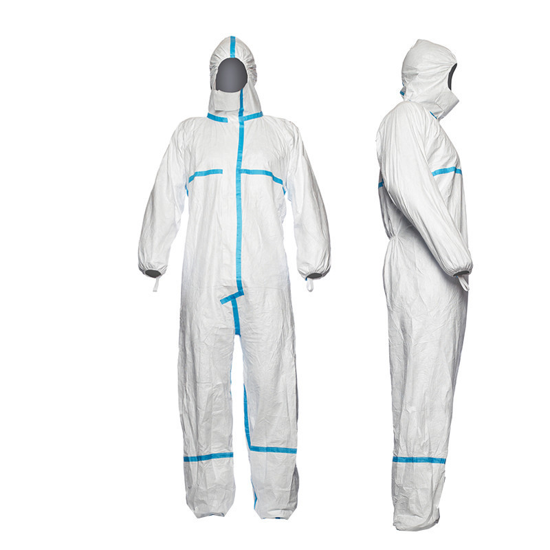 杜邦1422胶条防护服连体全身隔离服防静电带帽杜邦600Plus批发