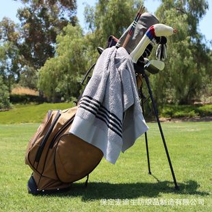 Caddy Golf Towel Ribbed Striped Club Wiping Towel Available in Various Colors