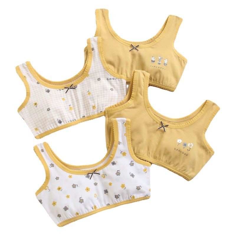 Girls' Vest Developmental Underwear Student Children's Pure Cotton Class a Female Baoxia Female Middle and Big Children's Bra 12-year-old Pure Cotton