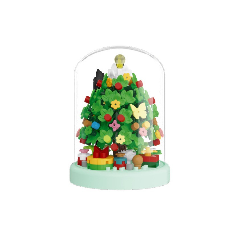 Chao Lechuang 7540 árbol de Navidad para personas mayores ensamblaje bloques de construcción compatibles con decoraciones de juguetes altos para niños regalos de Navidad