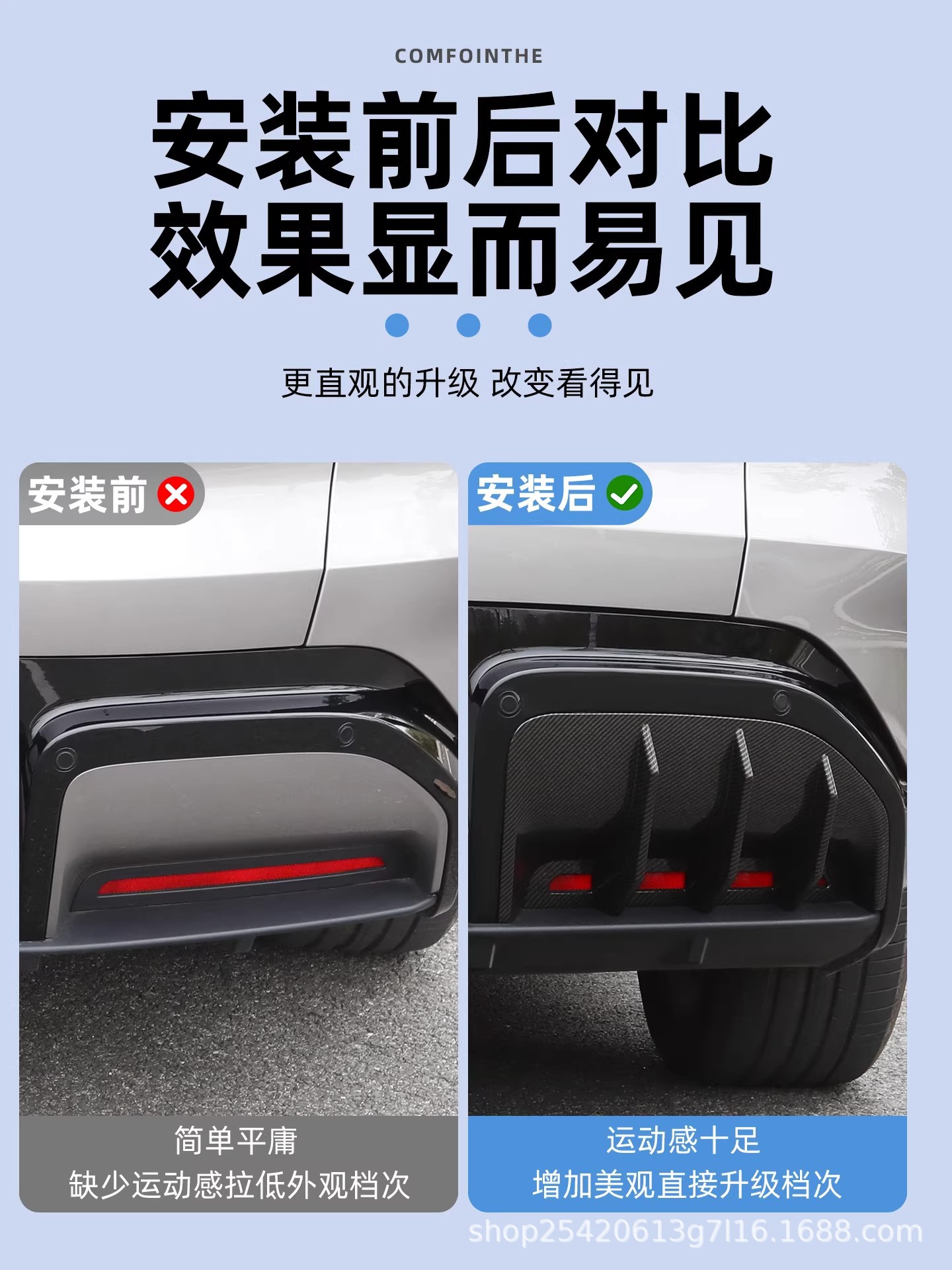 Suitable for Xiaomi Yu7 Rear Bumper Spoiler Decorative Frame Carbon Fiber Pattern Protective Cover Exterior Modification Accessories