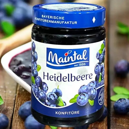 Maintal blueberry jam 340g imported from Germany strawberry jam spread on bread toast low-fat jam wholesale