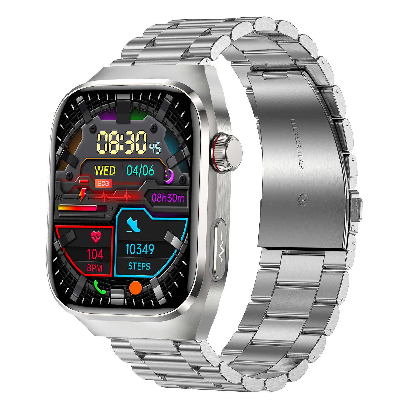 TK16 Smart Watch Bluetooth Call ECG Noninvasive Blood Glucose Body Temperature Heart Rate Sleep Monitoring Couple Neutral Ladies