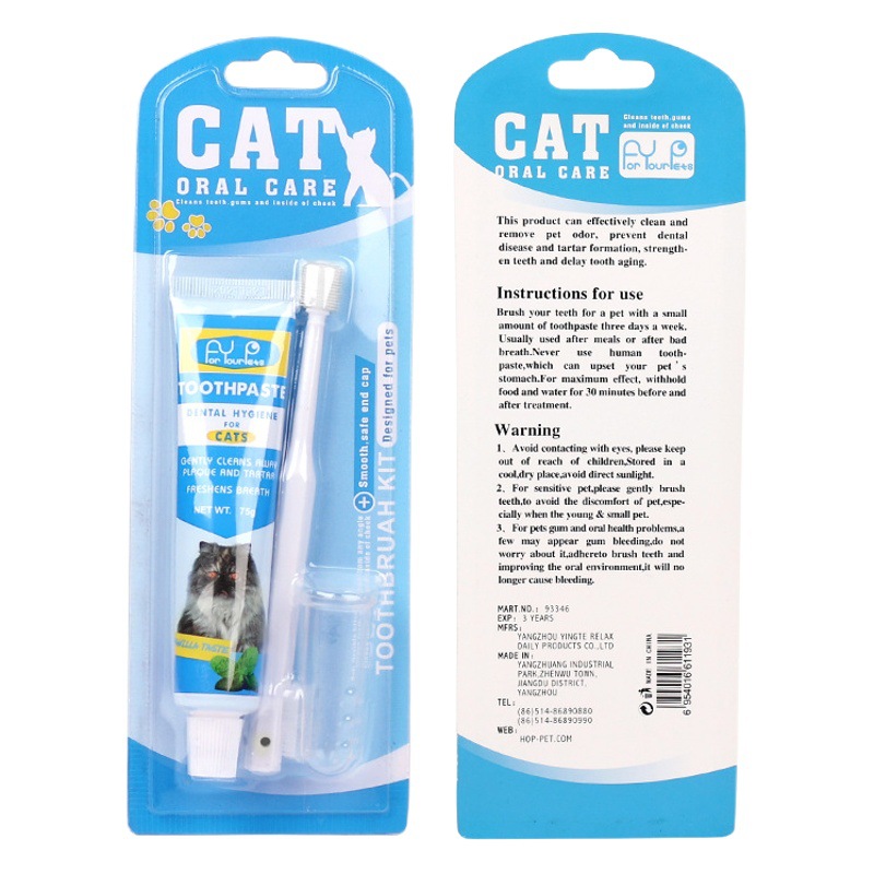 Pet Toothbrush Toothpaste Set Dog Oral Deodorizing Cleaning Dog and Cat Brushing Finger Cots Toothbrush Pet Supplies