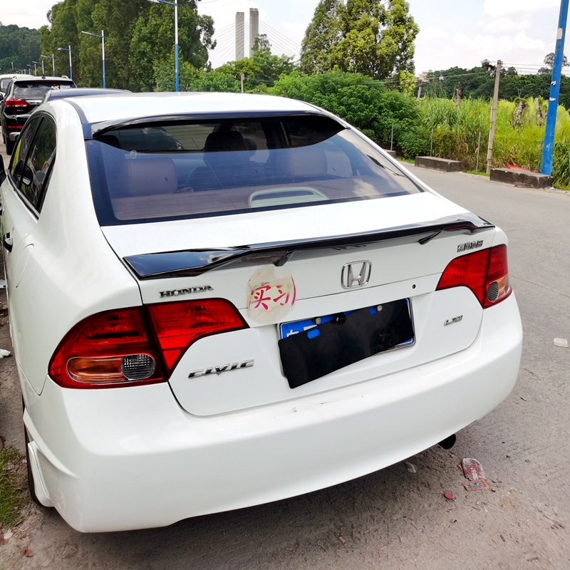 Suitable for 2006-2011 Civic Rear Wing Eighth Generation Civic Si Ming Modified R Model Special Punch-Free Fixed Wing