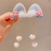 Cute children's hairgrip with tassels for ears, Hanfu, hair accessory, hairpins