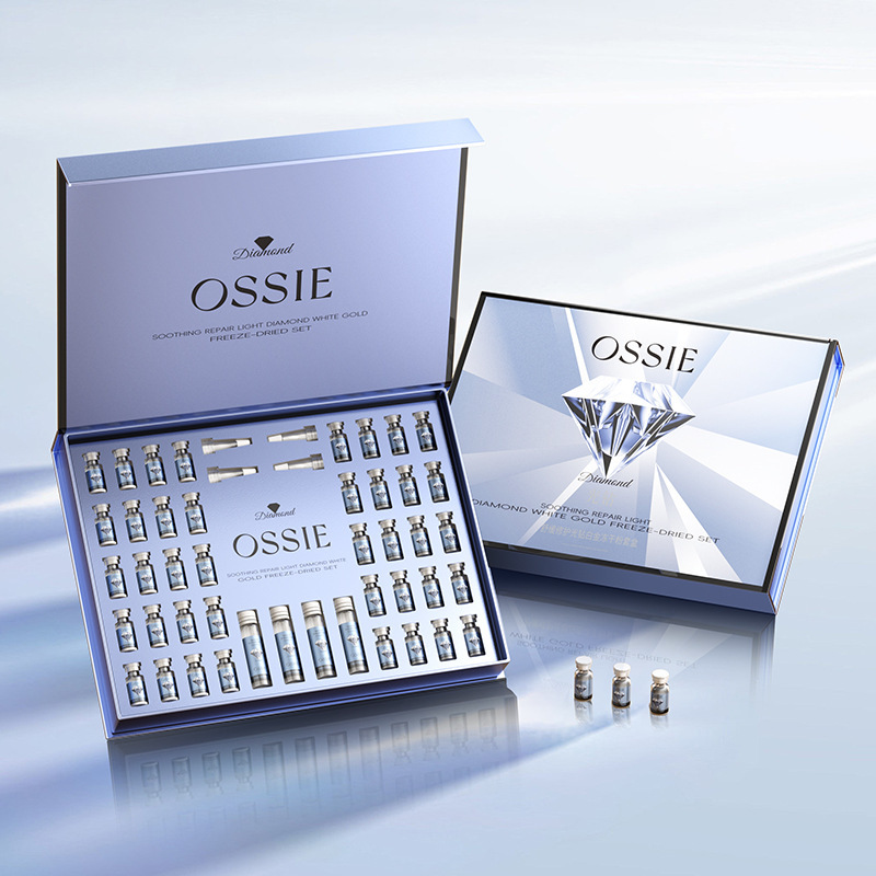 OSSIE ライトライン ゴールデン ダイヤモンド フリーズドライ パウダー セット エステサロン ノンネット スキンケア製品セット フェイシャル エッセンス シリーズ|undefined