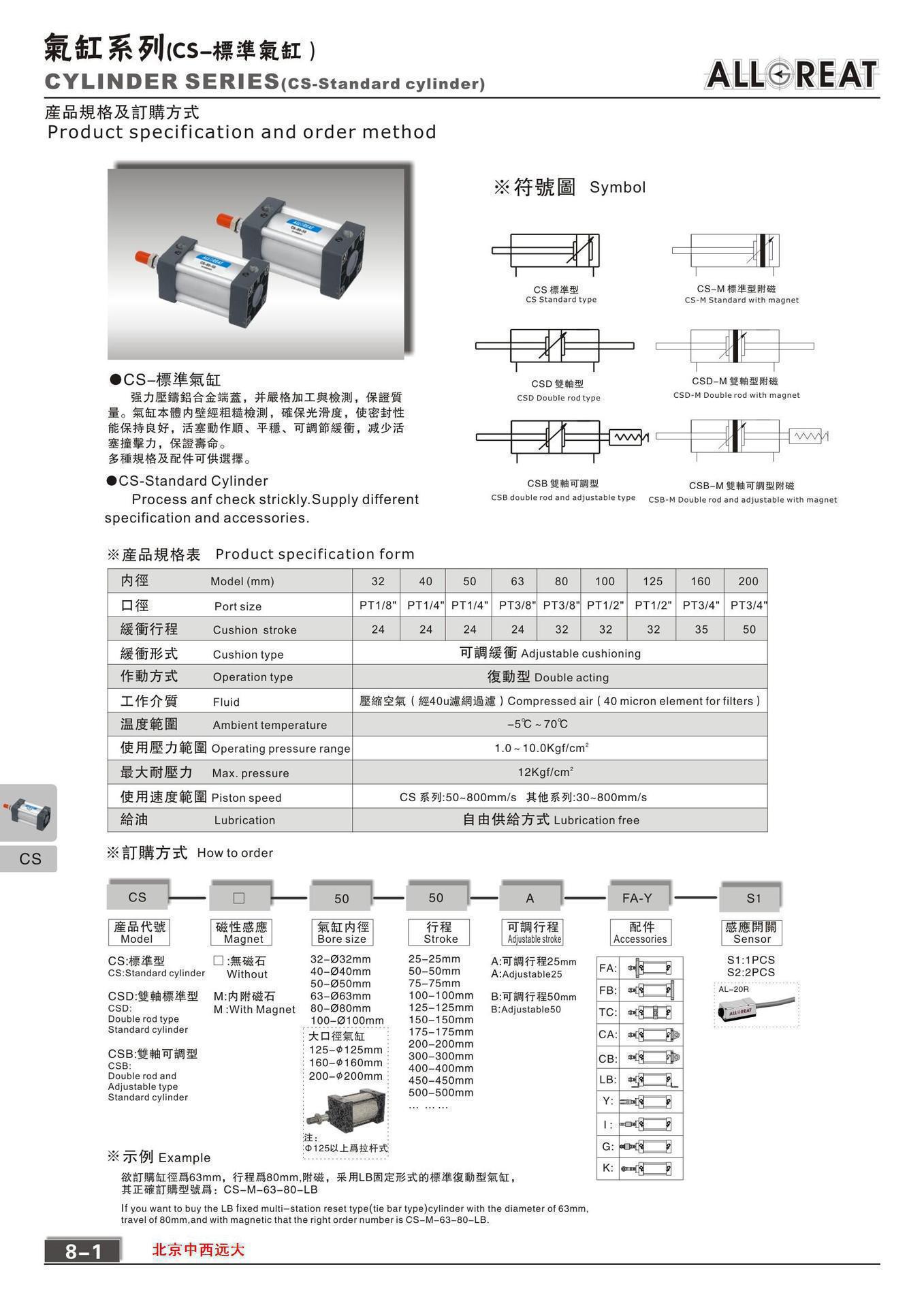 气缸 型号-FA库号M28914