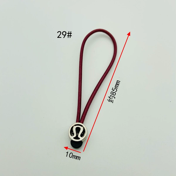 29# silver head dark red elastic rope (piece)