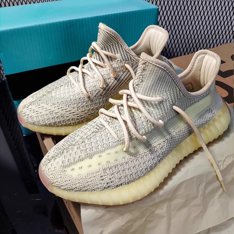 Shuican Coconut Shoes 350 Yezi Yeezy Pure White Ice Cream Putian Authentic Gypsophila Summer Sports Shoes for Men