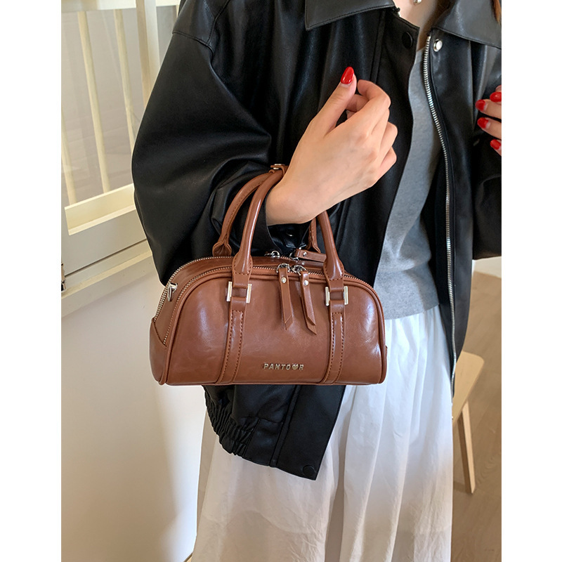 小众质感手提包包女式2025新款秋冬单肩斜挎包高级感复古波士顿包|undefined