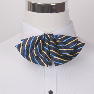 Two-Piece Collar Flower Women's Formal Business Attire Bow Tie Jk Printed Work Bank Shirt Accessories High-End