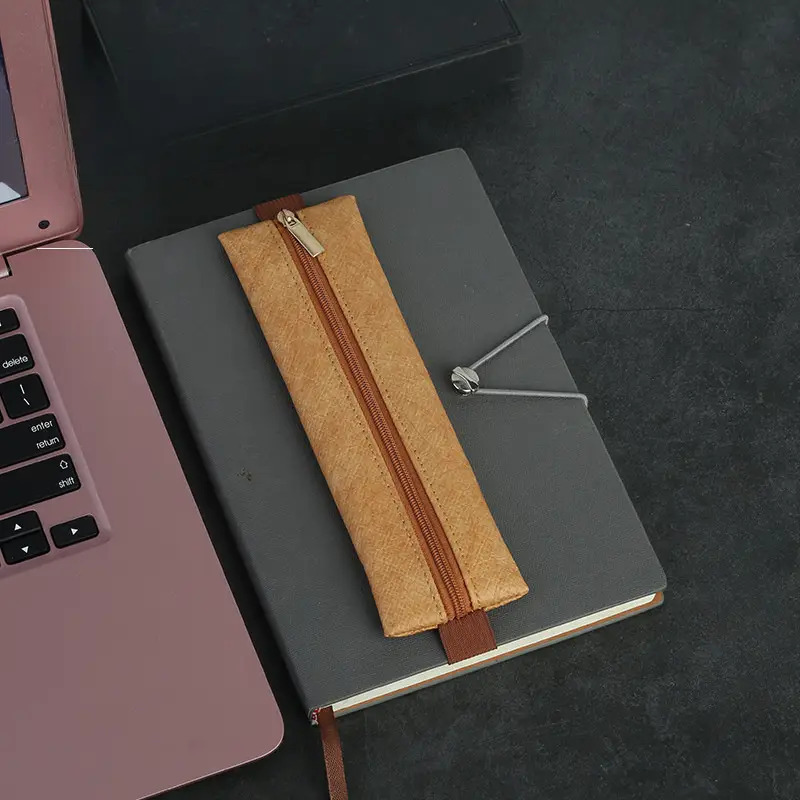 环保撕不烂洗水杜邦纸笔袋空白现货可加印logo高端松紧带拉链笔袋