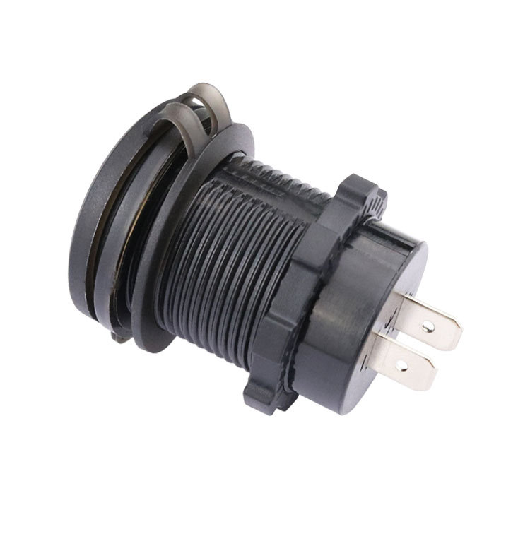 Factory Direct Supply Modified Car Charger USB Car Motorcycle Charger with Switch Red Blue Green 12-24V Fast Charging