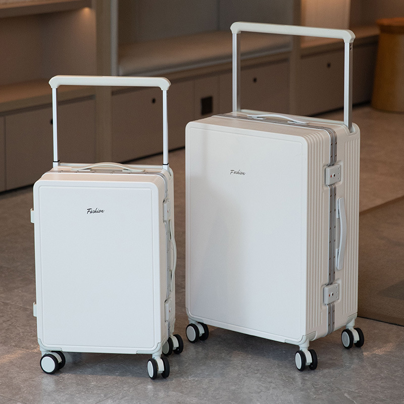 Wide Pull Rod Luggage New Aluminum Frame Suitcase Password Box Multifunctional Trolley Case Large Capacity Silent Universal Wheel