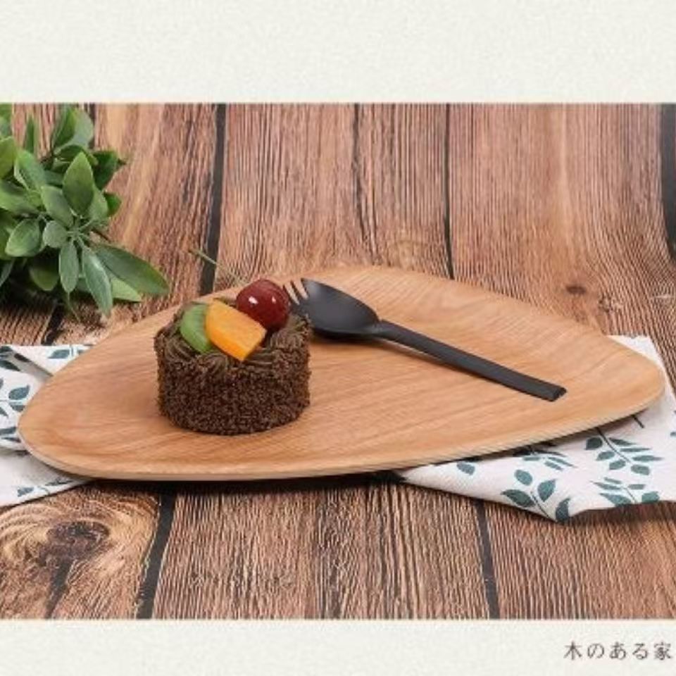 bandeja triangular de madera hotel baño bandeja de lavado bandeja de comedor de hotel bandeja de pastel