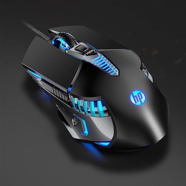 适用于HPG160有线鼠标游戏电竞机械家用办公宏编程7键宏定义USB