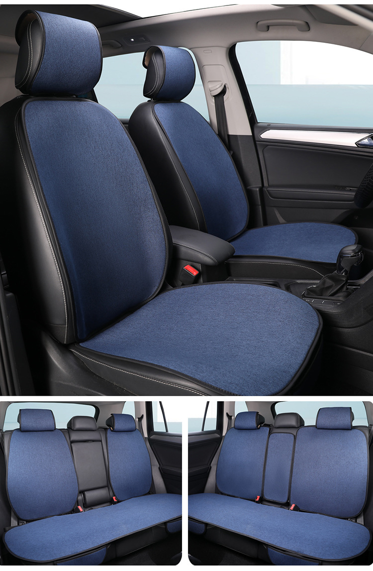 Car Seat Cushion, Suitable for All Seasons, Summer Imitation Linen Ventilation Seat Cushion That Won'T Get Hot in the Sun