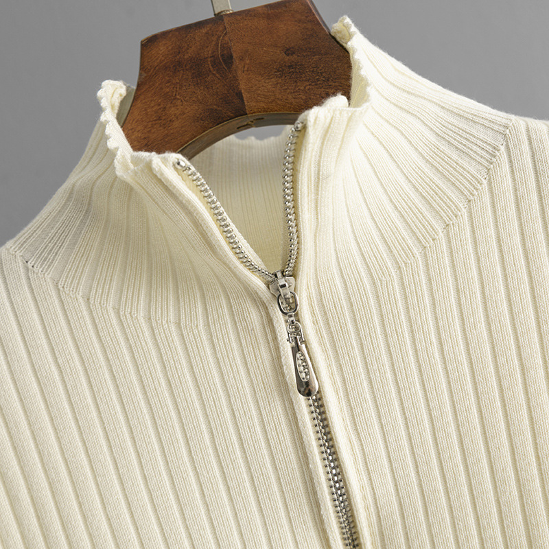 910g Weight Long Sleeve Sleeve Length knit Fabric Type Pant Co-ord Set Sets Type 2 Pieces Set Quantity Daily Occasion Turtleneck Neckline Regular Fit Fit Type Solid Color Pattern Spring, Autumn Season Women's Gender Zipper Design Simple Style Style Daily Women's Simple Style Solid Color Knit Zipper Pant Co-ord Set Pants Sets 9