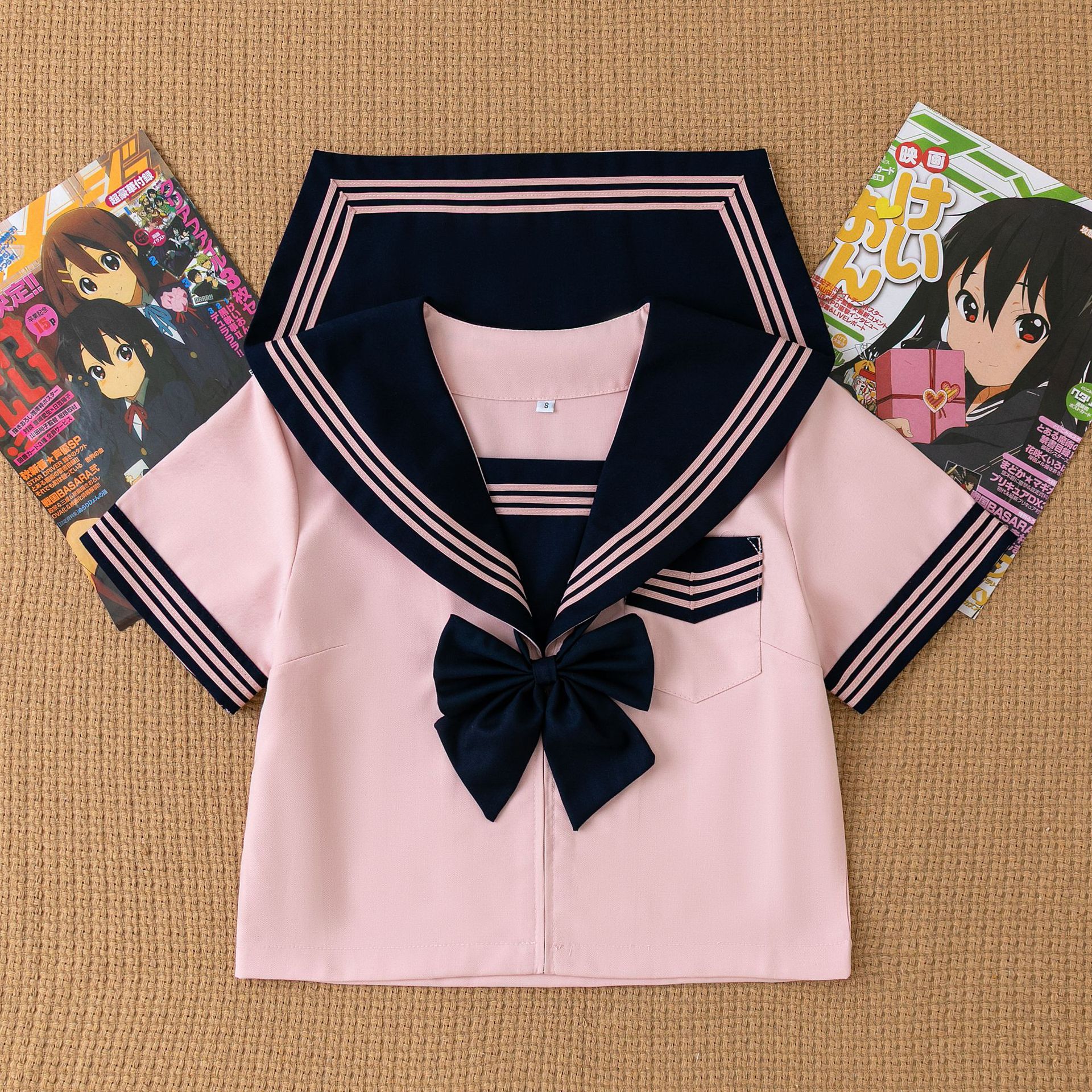 Wholesale Jk Uniform Authentic Set, Long Skirt, Three-Piece Basic Student Full Set, Academy Sailor Uniform, Spring Japanese Style