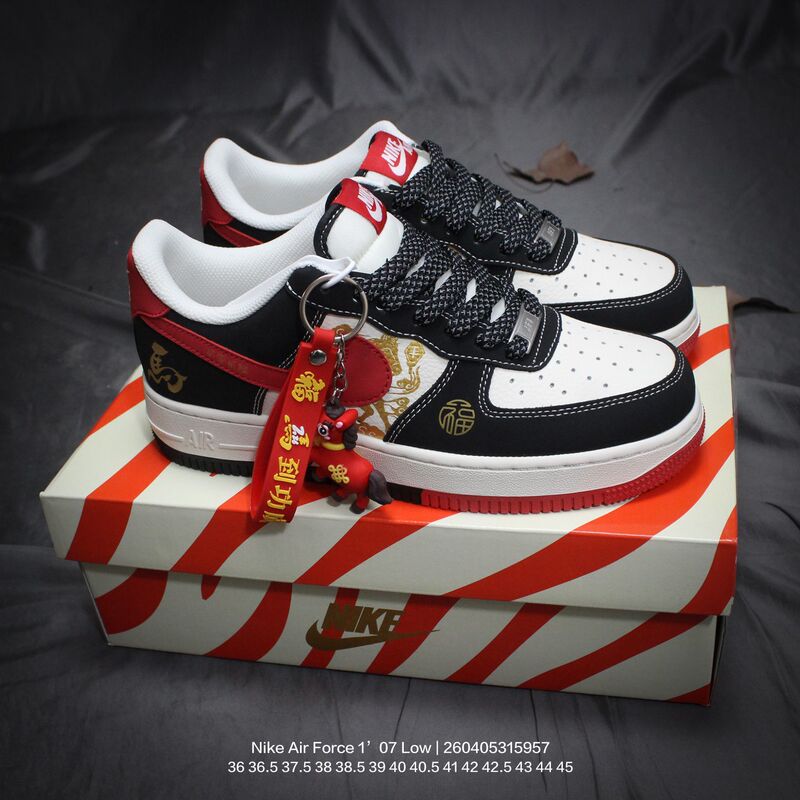 Putian Shoes Pure Original Year of the Horse Limited Edition Air Force 1 Af1 Collaboration Air Men's and Women's Sneakers Leather Low-Top Sports Shoes